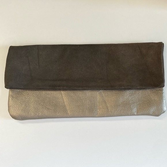 Two Hippies leather and suede clutch - Picture 1 of 9